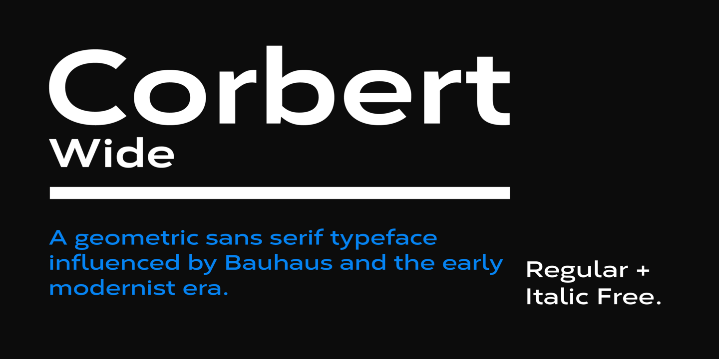 Пример шрифта Corbert Wide